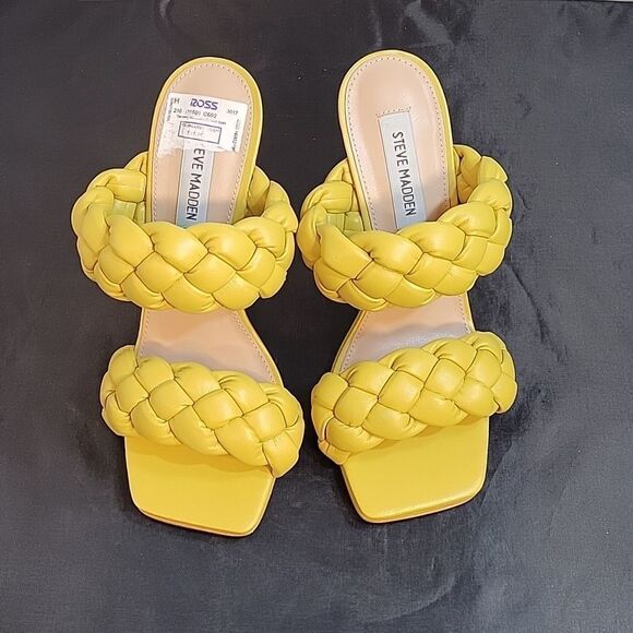 BRAND NEW STEVE MADDEN WOMEN"S CHUNKY BRAIDED STRAP DETAILS KENLEY HEELED SANDAL - Picture 2 of 15